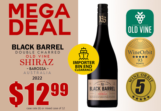 Black Barrel Shiraz 2022